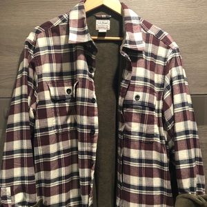 LL Bean Fleece-Lined Flannel Men’s L